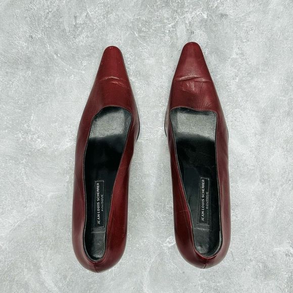 Jean Louis Scherrer Red Pump Heel Size 40 Made in Italy - Picture 6 of 11